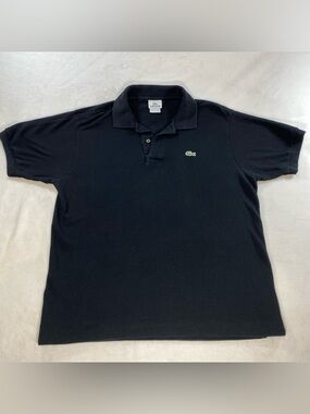 Lacoste Classic Fit Black Polo Shirt Mens Original 5 Large